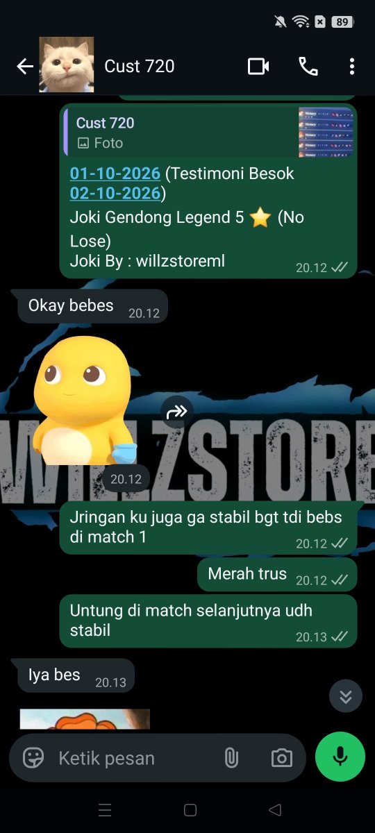 willzstoreml's tweet photo. 02-10-2026 
Testimoni Joki Gendong Legend 5 ⭐ (No Lose)

Yang mau Joki ML / Joki Akun Bisa Langsung WA ya :
Epic 4K / ⭐
Legend 5K / ⭐
Mythic 7K / ⭐ https://t.co/DJSEFCVCuo