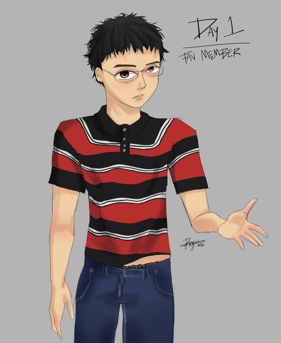 RegiSSArts's tweet photo. Day 1. Fav member. Dios que horror, siento que me re tarde y queria hacer algo de que sketch con color, pero bue #blurtober https://t.co/4zVXVWPu3I