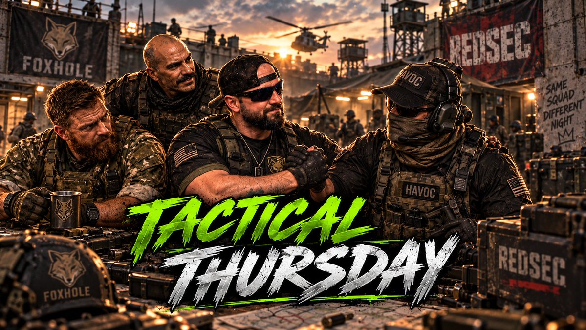 FXHRedman's tweet photo. Late Night REDSEC, Round 2 — Havocs' Back!

We made it to Thursday and apparently decided Tactical Tuesday was too far away.

Late Night REDSEC is back for Round 2.

More importantly, Havoc finally has the new PC running and we’ve got him back in the call with the Foxhole.

That’s really the night.

The crew is back together, REDSEC is waiting, and we’re seeing what kind of trouble we can get into this time.

No promises that the new hardware improved anyone’s decision-making.

#Foxhole #FXH #REDSEC #TACTICALTUESDAY