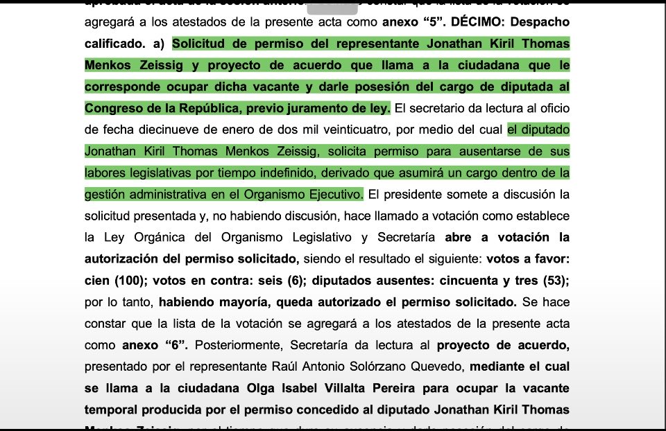 5toPoderSM's tweet photo. MENKOS NO PUEDE SER PRESIDENTE DEL BANGUAT AUNQUE RENUNCIE DE DIPUTADO

Las prohibiciones son claras no puede ser presidente del Banco de Guatemala quien desempeñe cargos públicos por elección popular reza el texto del artículo 18 de la ley orgánica del Banguat, sobre prohibiciones inciso g. 

Bernarco Arévalo viola las leyes al imponer al bachiller Jonathan Menkos, no solo por incapaz sino porque lo impusieron como diputado en el fraude electoral pasado. 

PERMISO NO VALE 

Menkos solicitó permiso para un cargo en el organismo ejecutivo no para ser presidente de una institución autónoma lejana al ejecutivo. 

Aunque renuncie ya no puede asumir por qué el delito ya se cometió y no puede retrotraerse antes del nombramiento ilegal de Bernarco.

CONTINUARÁ…