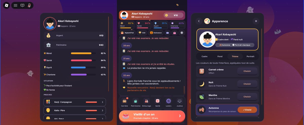Balth05's tweet photo. I'm building Lifebook on Roblox 🎂

A life simulator: pick your country, your family, your career, and every choice reshapes your whole life. Birth to death, with inheritance and dynasties.

Early WIP. Coming soon. What career would you pick? 👀

#Roblox #RobloxDev https://t.co/tc34D42vId