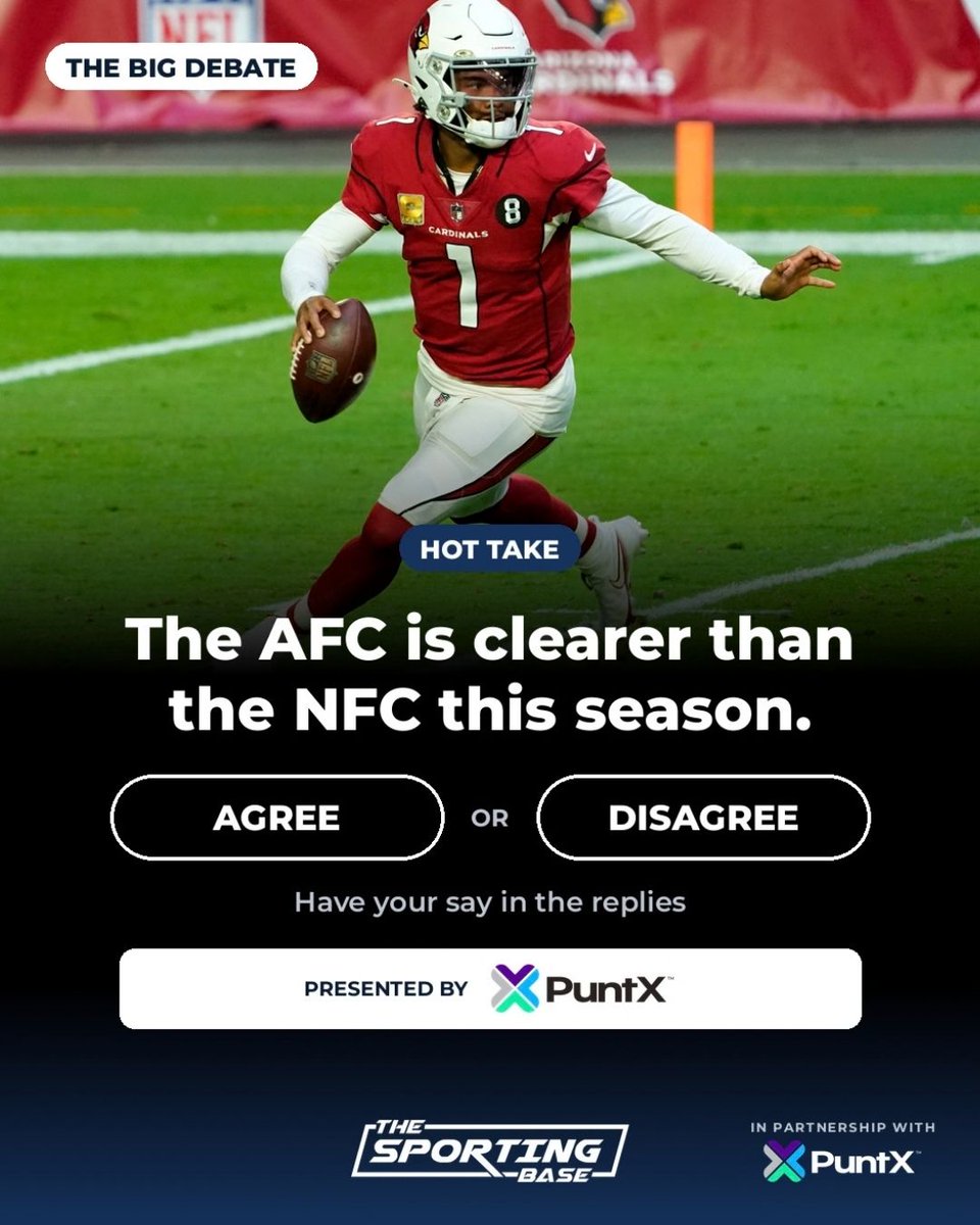 base_nfl's tweet photo. 🚨🏈 The AFC is clearer than the NFC this season.

Agree or disagree — pick a side. https://t.co/Gsk4GiSwGY