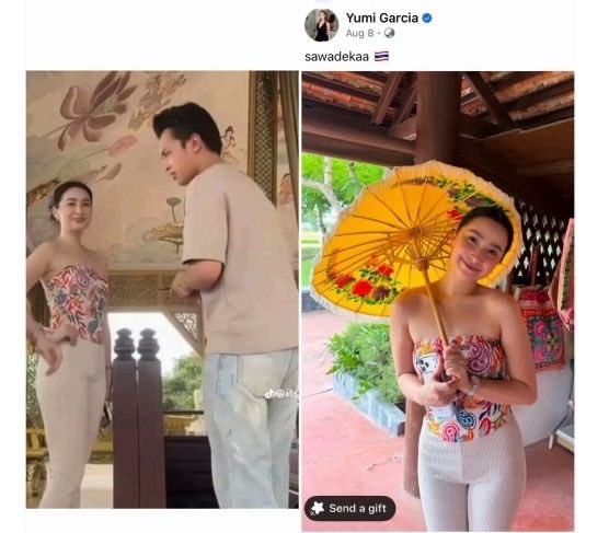 rabgelly's tweet photo. Aww, so sweet together in Thailand 🥹 Looks like they hung out there not just once, but twice.  Different clothes different day and night🤔 https://t.co/LLD5rMSaty