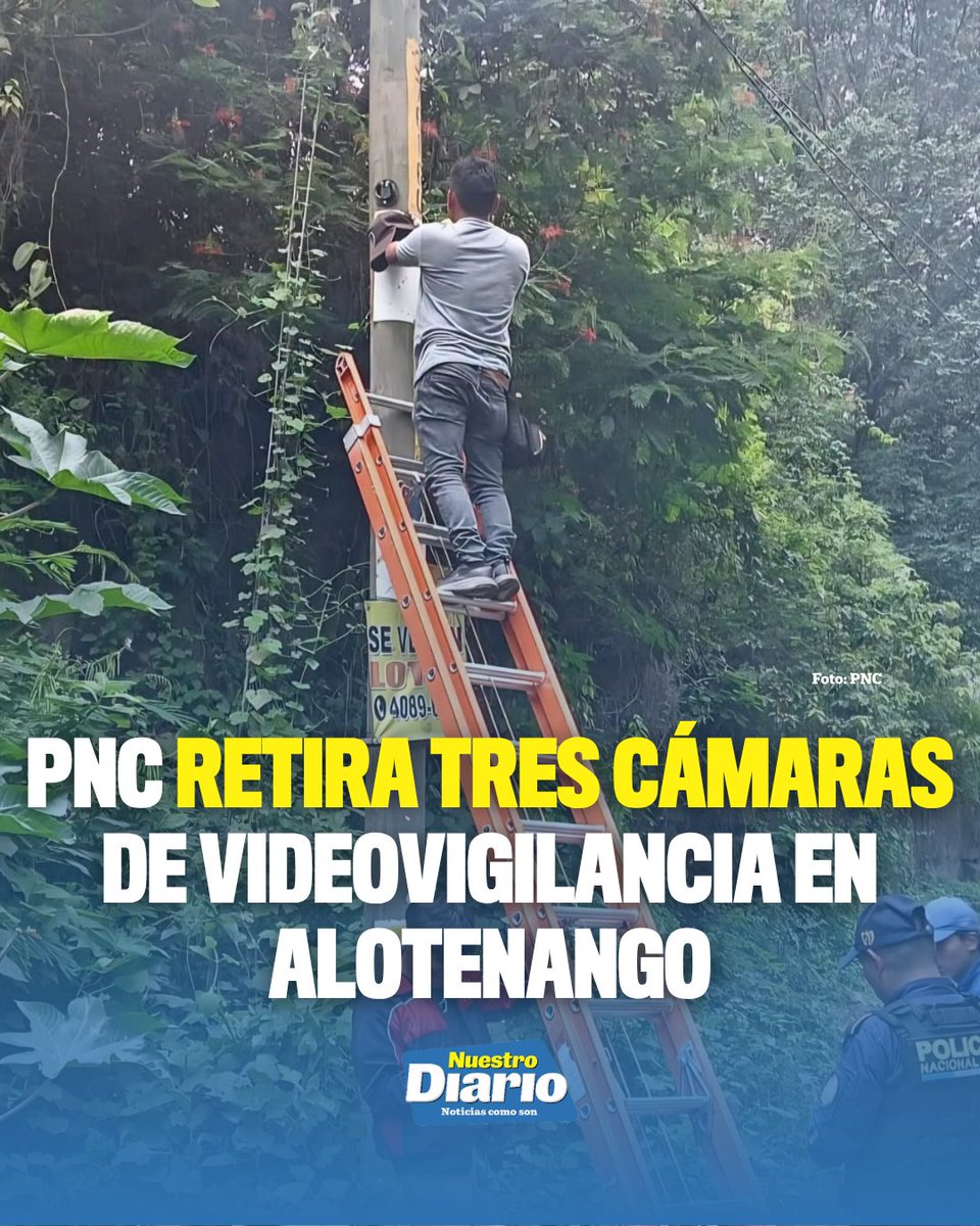 🚨 PNC RETIRA TRES CÁMARAS DE VIDEOVIGILANCIA EN ALOTENANGO 🚨 Agentes de la PNC localizaron y retiraron tres cámaras instaladas estratégicamente en un secto…