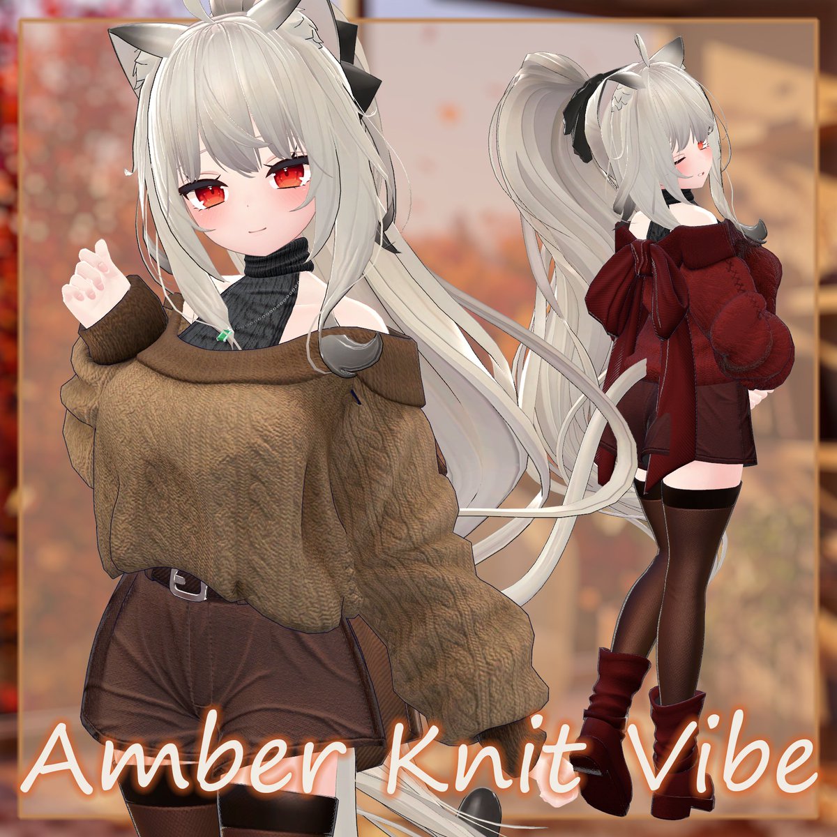 yikaluse's tweet photo. 【【VRC 衣装】情報RT＆割引キャンペーン開催！】🎁✨
https://t.co/ke9icj4Usw
【【8 Avatars】Amber Knit Vibe】をBoothに公開しました
🎁このツイートをRTで抽選で5名様に【Full Pack】をプレゼント！ 
🎁当選結果発表は10/07です

      On sale 10/02～10/09
✨Full Pack  : 1600⇒1200 JPY (25% off)
✨Single Item : 800⇒600 JPY (25% off)
#booth_pm #VRChat