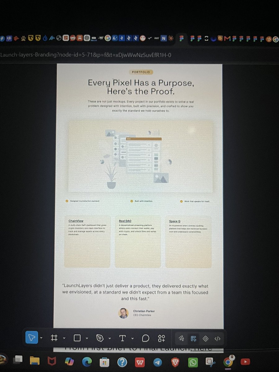 Sadiqmuhd_01's tweet photo. Haven't posted in a while but the work never stopped.

Just added a portfolio section to the @Launchlayers website, we've been heads down designing and building real projects with the team and it's finally showing.

More coming soon. 🚀

#BuildInPublic #Web3 #LaunchLayers https://t.co/oGgfyVosBO