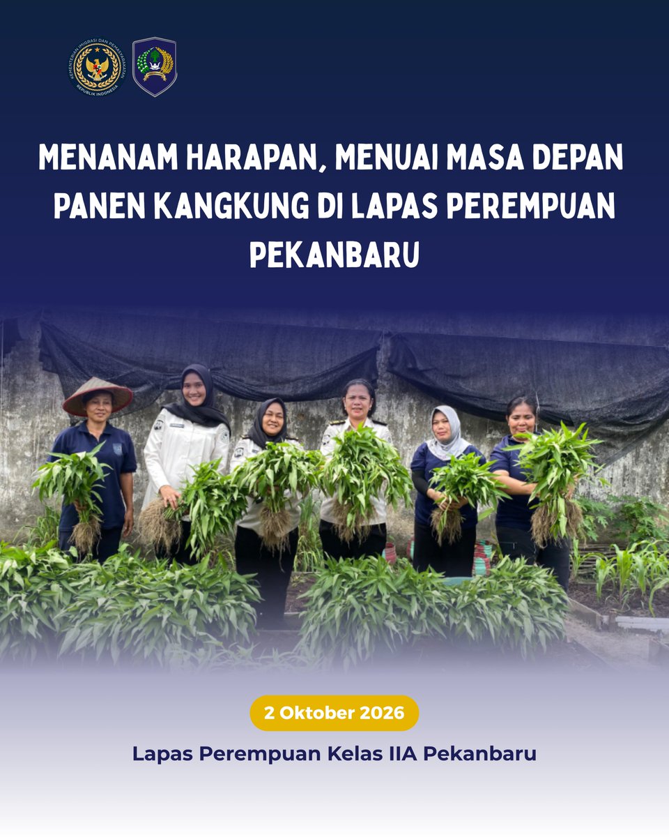 LppPku's tweet photo. Menanam Harapan  Menuai Masa Depan, Panen Kangkung di Lapas Perempuan Pekanbaru 🌿 https://t.co/61EblVXSZf