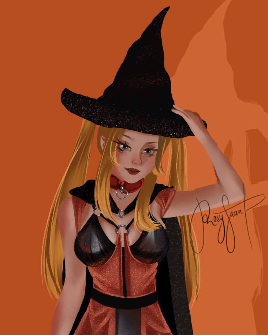 rosysaart's tweet photo. Hello, October! 🎃🧙♀️ Spooky season has officially begun! (1. Dress-Up) #vgtober #HalloweenYCH #artistsofinstagram #ychcommission #halloweenartwork https://t.co/OxSdO8zbuE