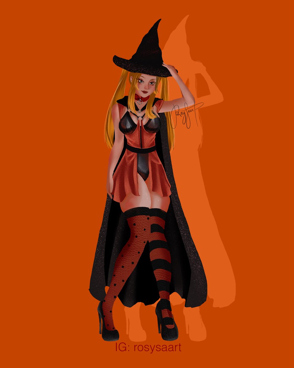 rosysaart's tweet photo. Hello, October! 🎃🧙♀️ Spooky season has officially begun! (1. Dress-Up) #vgtober #HalloweenYCH #artistsofinstagram #ychcommission #halloweenartwork https://t.co/OxSdO8zbuE