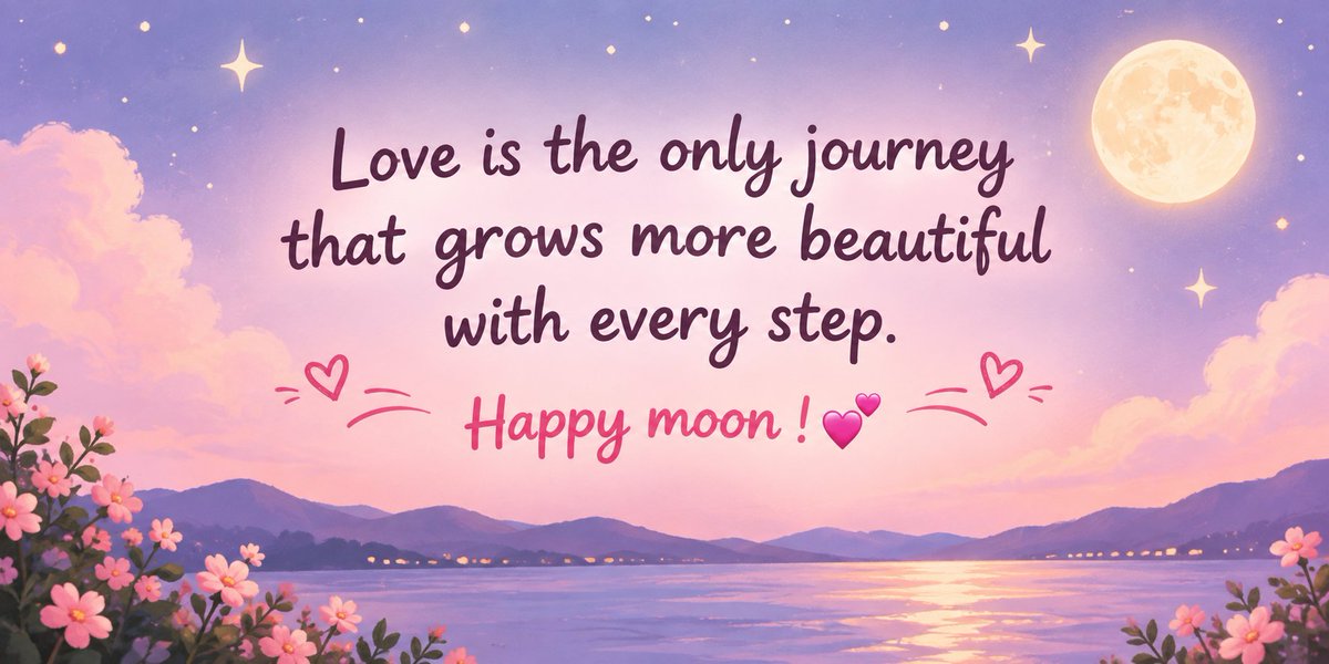 basiddyan's tweet photo. Love is the only journey that grows more beautiful with every step.  Happy moon !” 💕 -bsd- https://t.co/Ql8xb8qJUG
