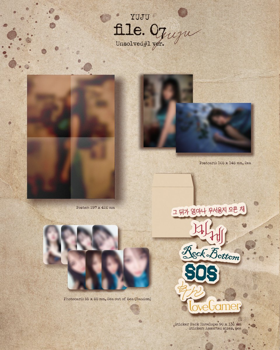 YUJU_atarea's tweet photo. 유주 (YUJU) 4th Mini Album 𝚏𝚒𝚕𝚎. 07 [Unsolved #01 Ver.]

𝙰𝙻𝙱𝚄𝙼 𝙿𝚁𝙴𝚅𝙸𝙴𝚆

2026.10.14 6PM (KST)

#유주 #YUJU
#file07 #미제
#ATAREA #앳에어리어 https://t.co/LrFdspMHlJ