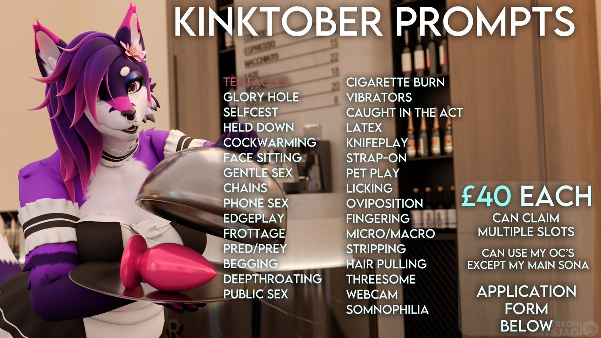 ItsJagAD's tweet photo. Doing Kinktober again this year!
You get the freedom to choose whether the piece is with solely your character(s) or mingling with some of mine! Any unclaimed slots will be made as usual with my own characters/friends'. https://t.co/x1LqPJdpCq