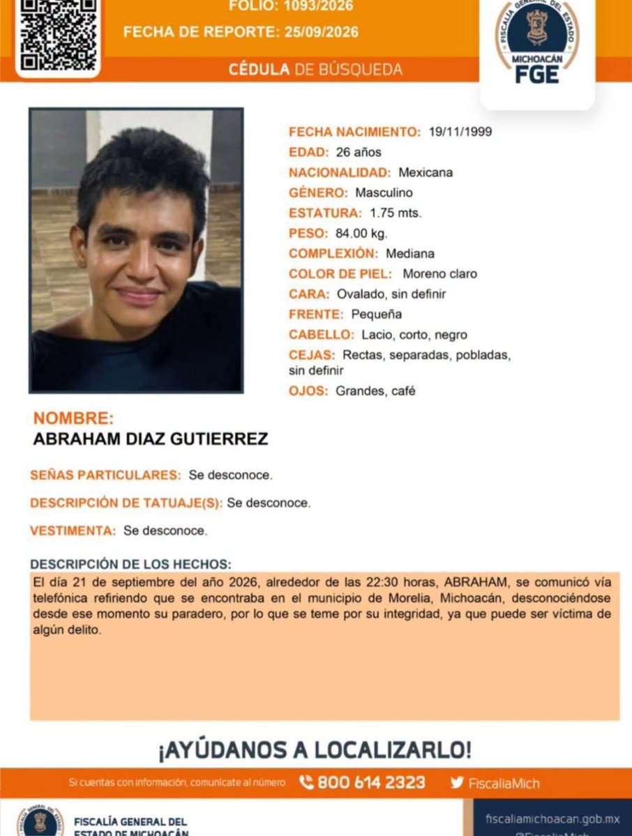 GARCIPAVON's tweet photo. Favor de difundir, gracias 🙏