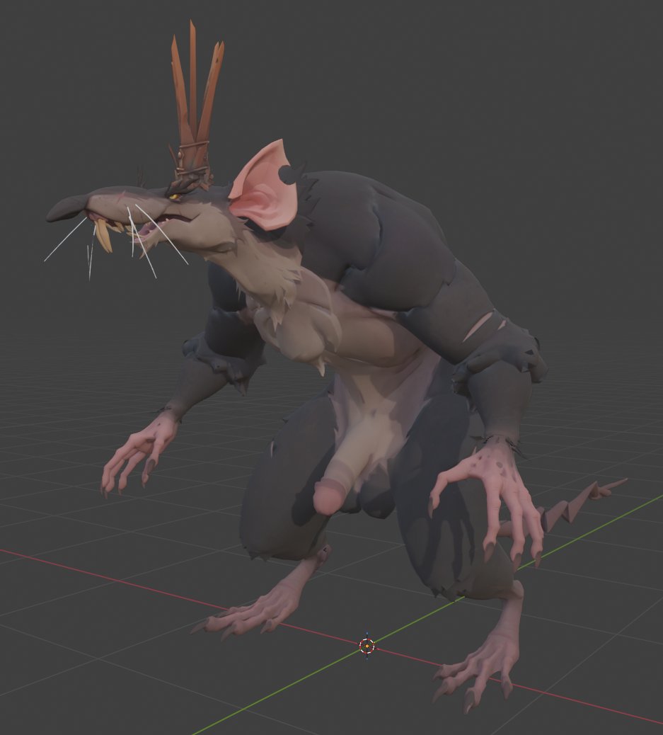 GinSiren's tweet photo. Rat King Au Natruale Mod WIP https://t.co/tiIx57yGyO