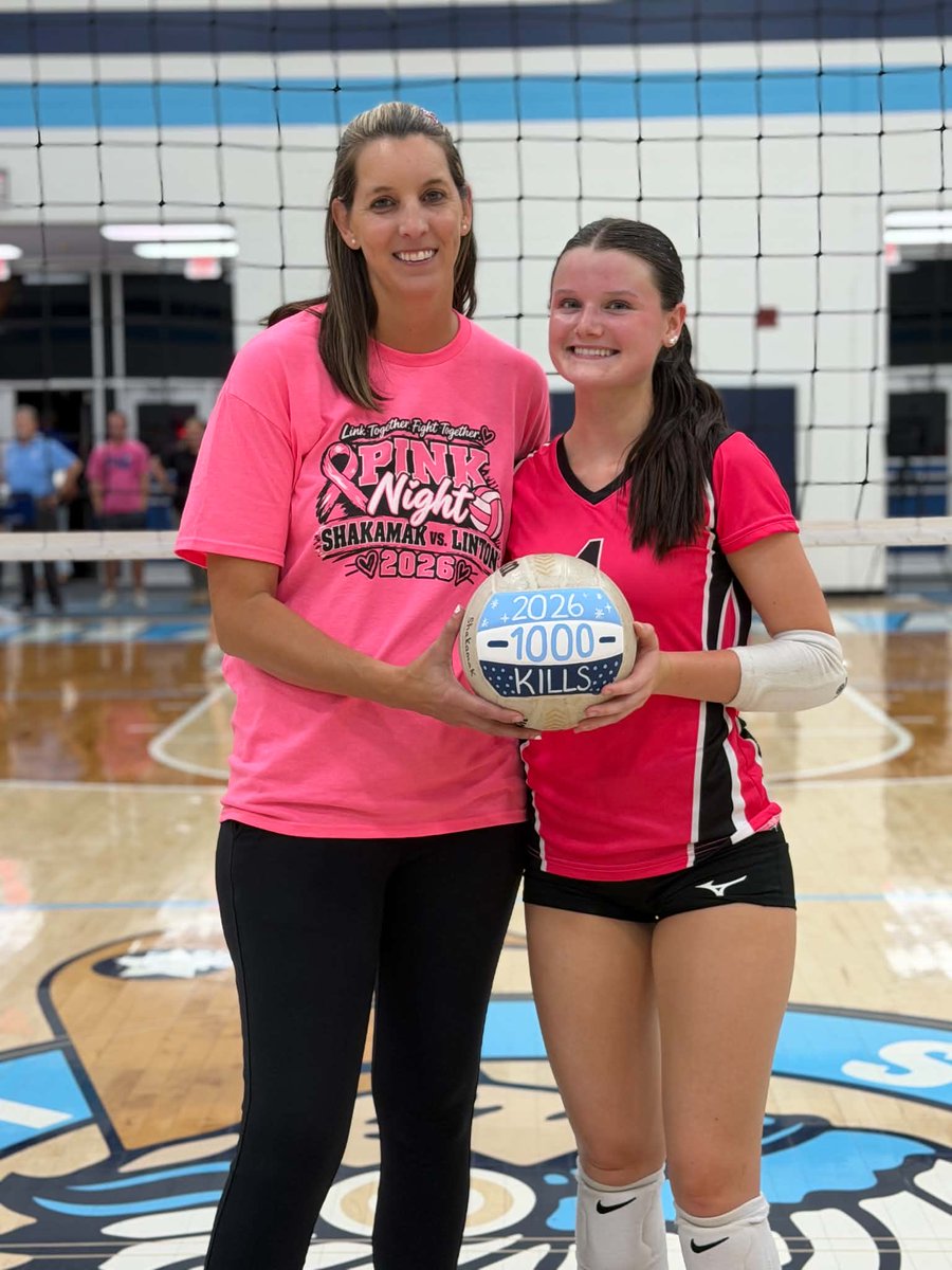 SHSlakersvball's tweet photo. Congratulations to Senior Brylee Faulk on reaching 1,000 career kills tonight!! 🎉
After reaching 1,000 career digs last season, Brylee becomes the FIRST Shakamak volleyball player in school history to reach 1,000 in TWO different career stats!👏💙
@pughgrant @RickSemmler @ihsvca https://t.co/exLVNay1O3