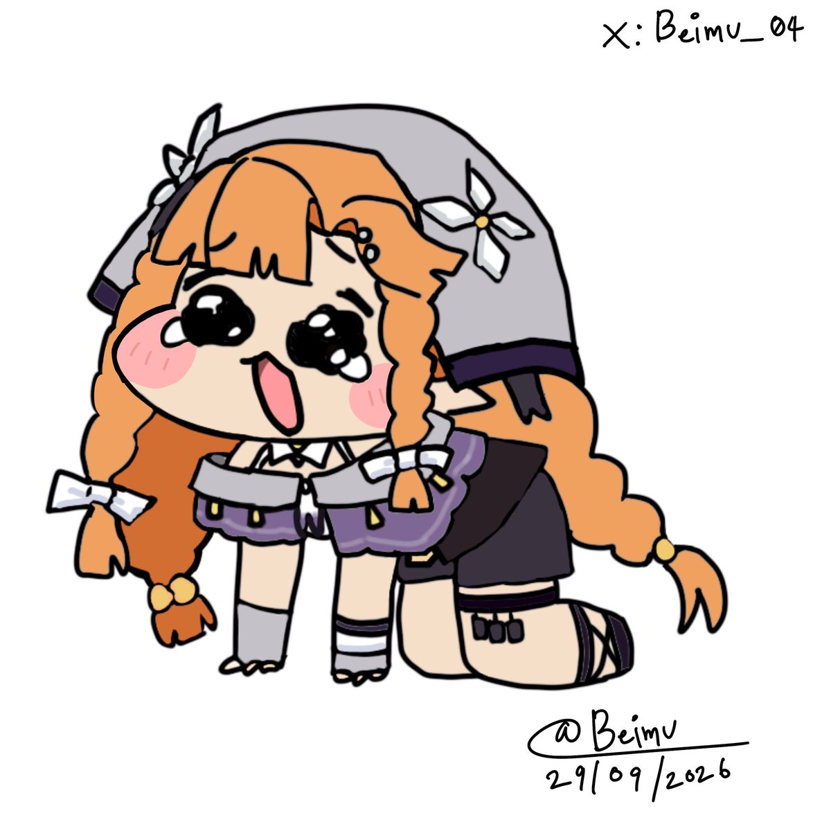 Beimu_04's tweet photo. I almost totally forgot to post this🍊
#WutheringWaves #Sigrika https://t.co/i47pXpMsUW