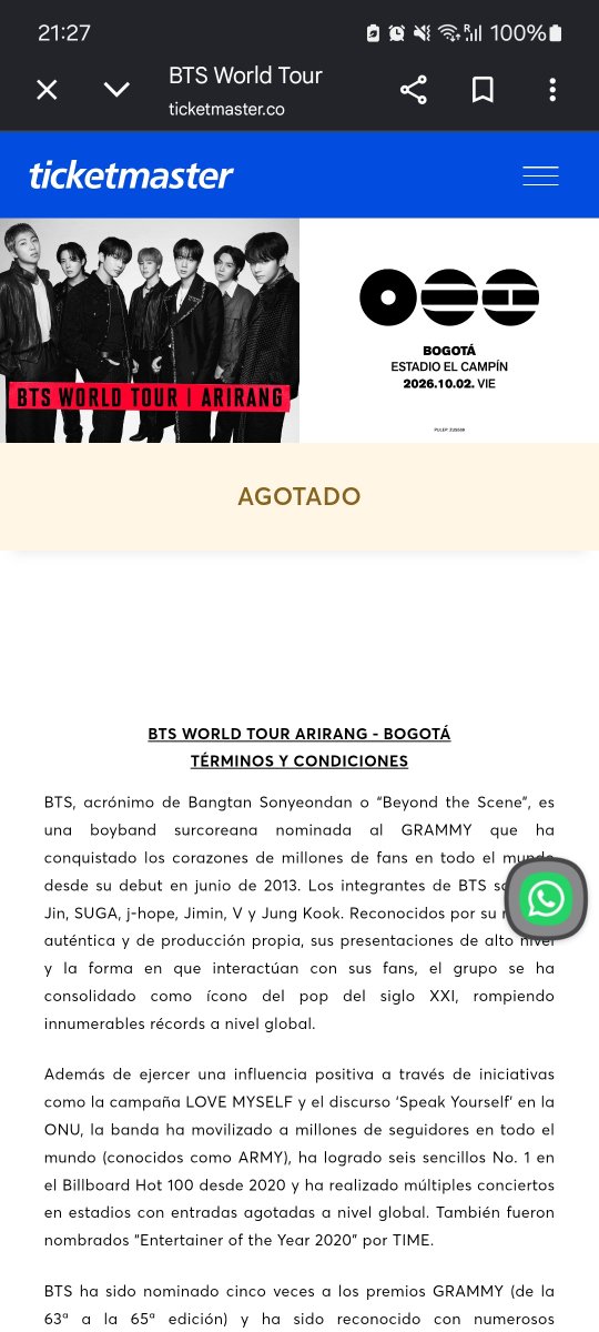 idk_mabel94's tweet photo. Nuevamente ticketmaster no me dejaste realizar la comprar, te odio https://t.co/4NXGGoCUbI