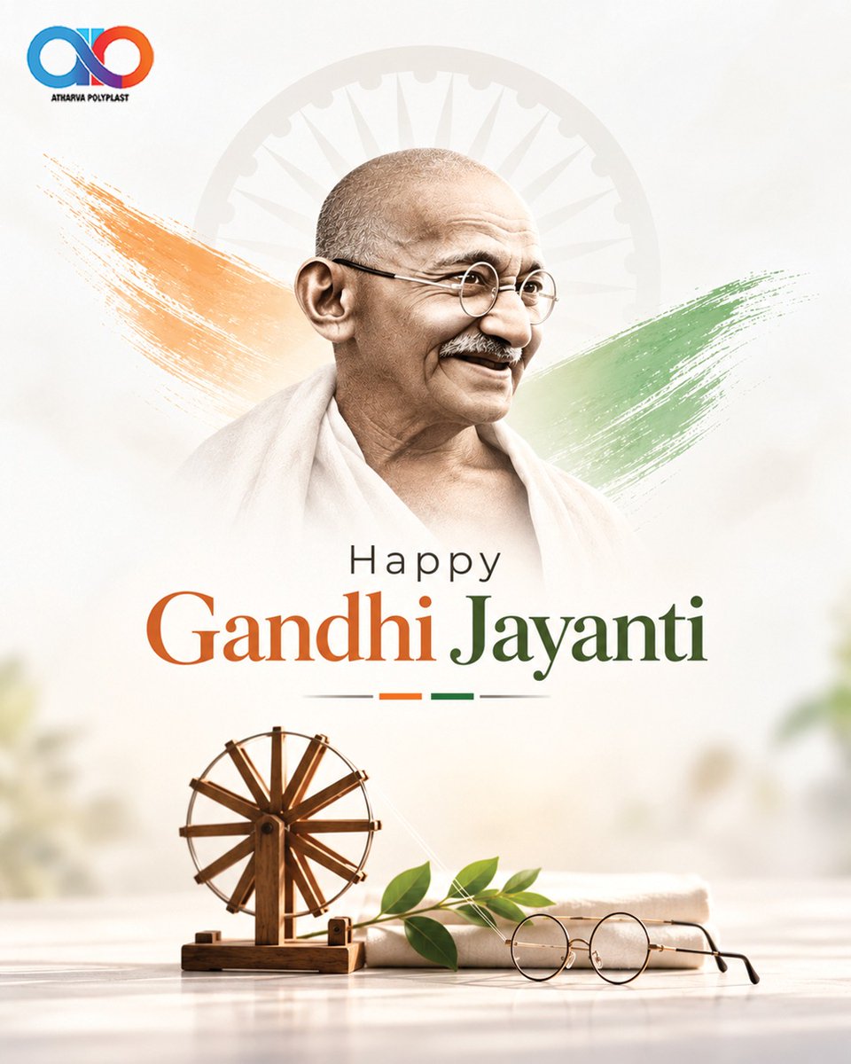 AtharvaPoly's tweet photo. Happy Gandhi Jayanti! 🇮🇳
info@atharvapolyplast.com
#GandhiJayanti #MahatmaGandhi #AtharvaPolyplast #MakeInIndia #IndianManufacturing #Manufacturing #Engineering #Innovation #SelfReliance #pune https://t.co/Zfc1MtzRCk