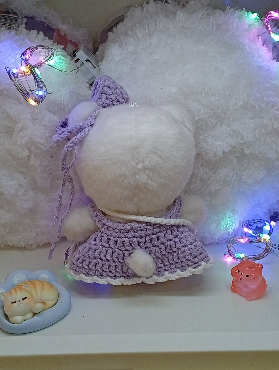 sekizeu_'s tweet photo. 👗for 🥟💜 #jiniret #skzoo #straykids #crochet #dollclothes https://t.co/ycmGUxUw6K