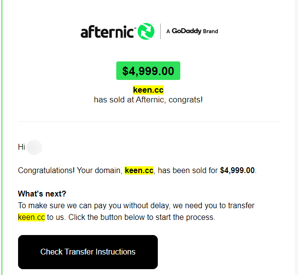 fivedotbest's tweet photo. SOLD
keen. cc for usd4999 @afternic 
congrats to buyer and thanks to AN

#DOMAIN https://t.co/6F0FIlgBOf