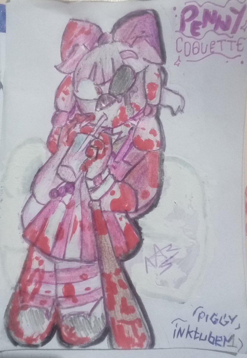 Narcisocoruja's tweet photo. Dia 1 
Penny Coquette
( Por mim ficou algo mediano, essa outra foi a primeira versão que não gostei )
#PiggyTober2026 #PiggyInktober2026 #InkTober2026  #piggytwt https://t.co/qUAt9KJreX