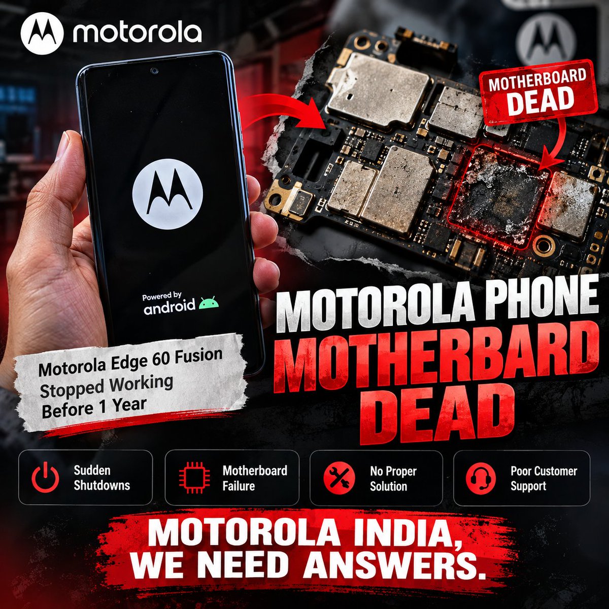 Rohan29oct's tweet photo. Motorola users, it’s time to raise our voice. 📢
If Motorola isn’t providing free repairs for affected phones, let’s stand together and demand a solution.
Why are Indian tech YouTubers silent on this issue?
Join the campaign: #BanMotorolaIndia
Tag @MotorolaIndia and @Moto_Support https://t.co/xjNieYEcCX
