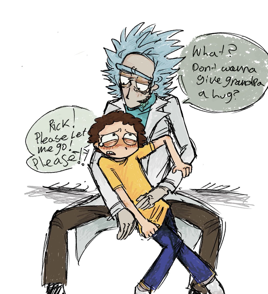 B0NEGR1ND3R's tweet photo. first day of kinktober technically :watersports #c137cest #rickorty #kinktober https://t.co/QaiYA1gba8
