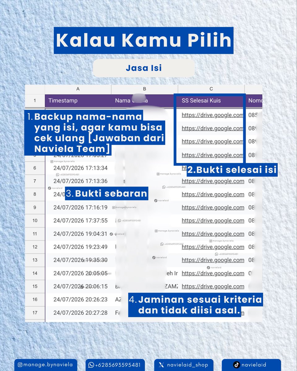 navielaid_shop's tweet photo. Sedangkan Jasa Sebar, harganya mulai dari 5OOO saja, kamu sudah dapat 100+ jangkauan real human.

Cek postingan ini, sudah Naviela jelasin se-detail-detailnya. Kalau kamu masih bingung, bisa komentar atau DM langsung 😃 https://t.co/pCO90QDHxt