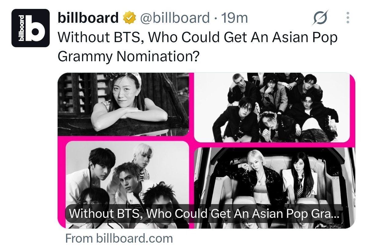 Seoul_OT7's tweet photo. Remember when they said this category wasn’t for BTS? Yet somehow, it can’t even be mentioned without BTS. The irony is too good. https://t.co/04il7fYnM5