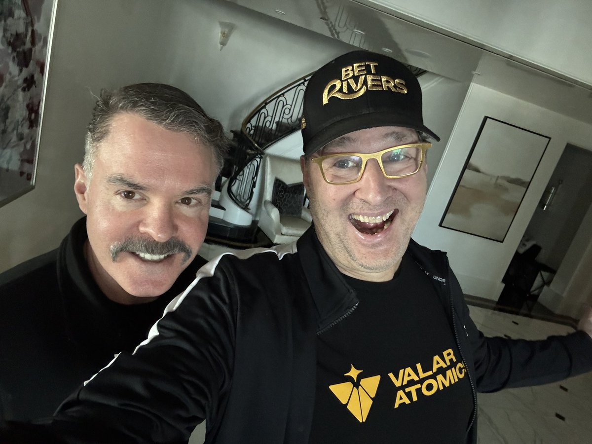 phil_hellmuth's tweet photo. W THE Cary Katz!!
Universally known as a great guy: treats his employees and partners w generosity and respect…
One of pokers saviors: started @PokerGO Studios. And, he has amazing poker skills!
Started Dream Fund w @RBDreamer and is making his investors 📈📈💵💵
#POSITIVITY https://t.co/dz0kFOm5Ua