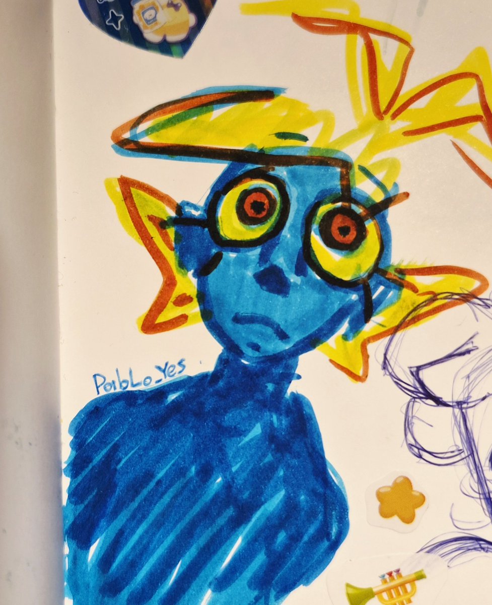 YesPabLoYes's tweet photo. I don’t know why I started drawing myself as the Ukrainian flag, but why not? 🧐🧐
#art #sketch #traditionalart #yespabloyes https://t.co/tbH9Cwzrp2