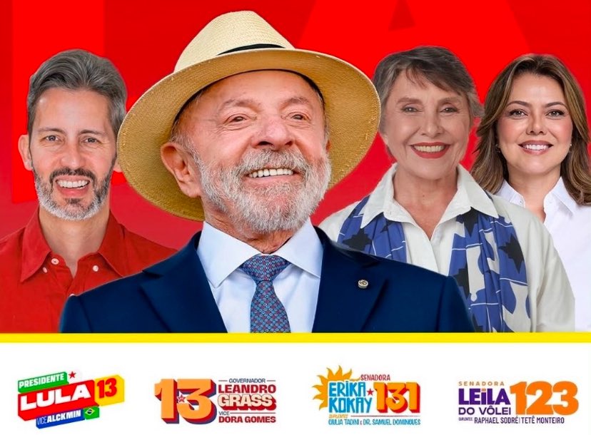 andr_blogueiro's tweet photo. Bora compartilhar, galera, dia 4 é de outubro é: 

Governador - @leandrograss 13
Senadora - @erikakokay 131
Senadora - @leiladovolei 123
Presidente - @LulaOficial 13

O DF precisa de mudança já! https://t.co/CEM7qc7wcC