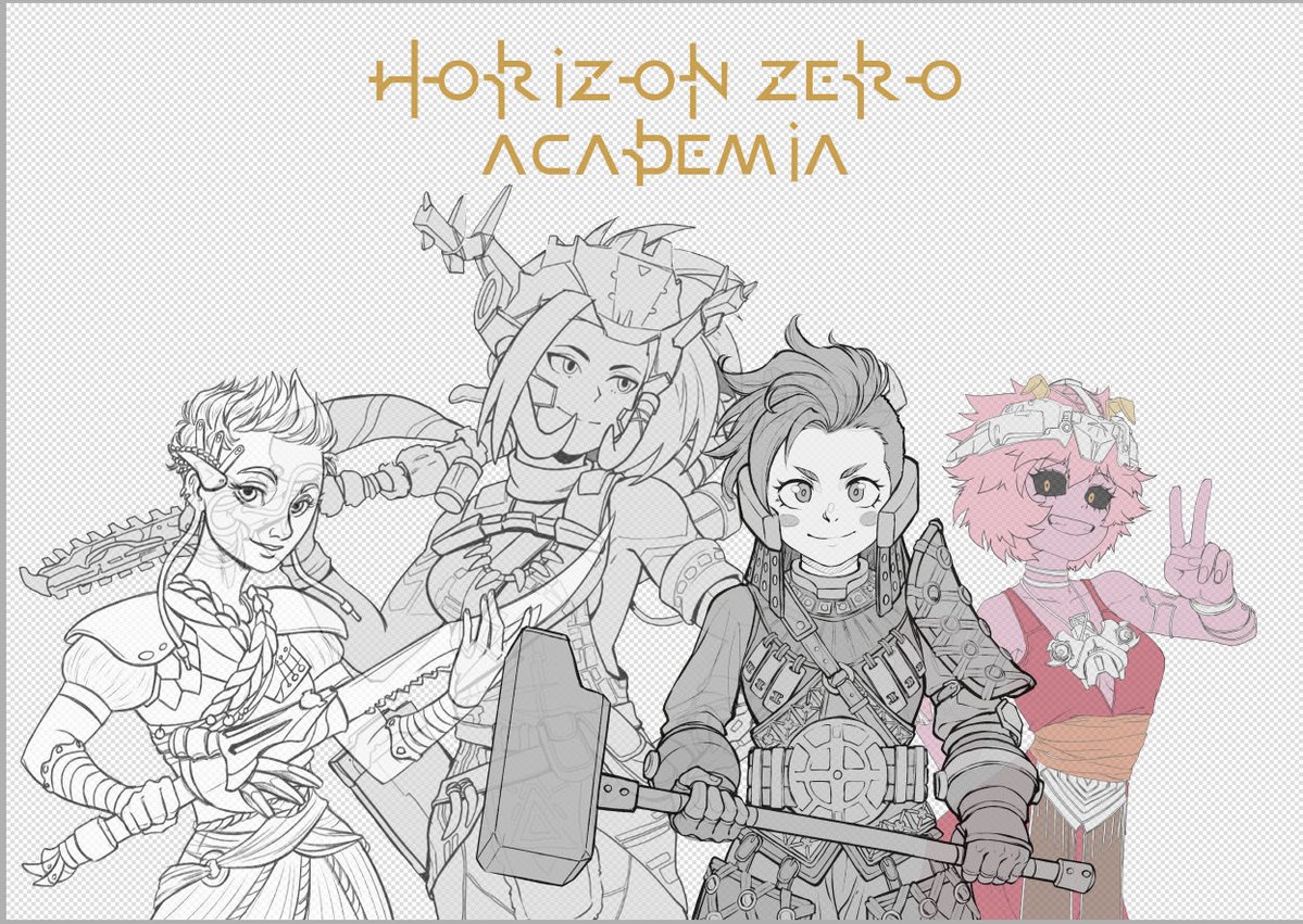 TransShenanigan's tweet photo. New project in progress. It’s a five artist print: my boy Morri will be doing the rendering on all of these and then:
Kyouka: @Iara_art
Momo: @gabetheart
Ochako: Morri’s brother Lukky
Mina: @archiriusagi https://t.co/8U9cPdzToV