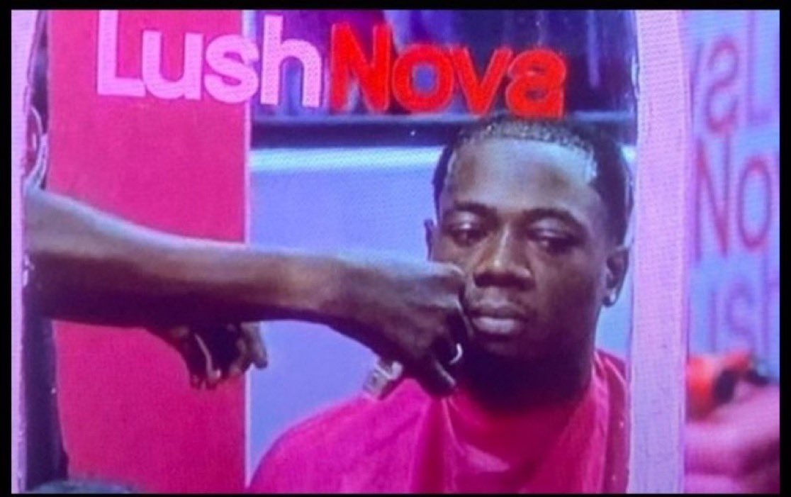 VictoriaNu61906's tweet photo. Opeyemi wanted  to enter the pool so bad to join Queen Sheba but he was scared the black dye in his hair will wash away and we will see his real hairline 🤣.
#BBNaija 
#Bbnaija 
#BBNaijaS11 https://t.co/EPLtKi3e2e
