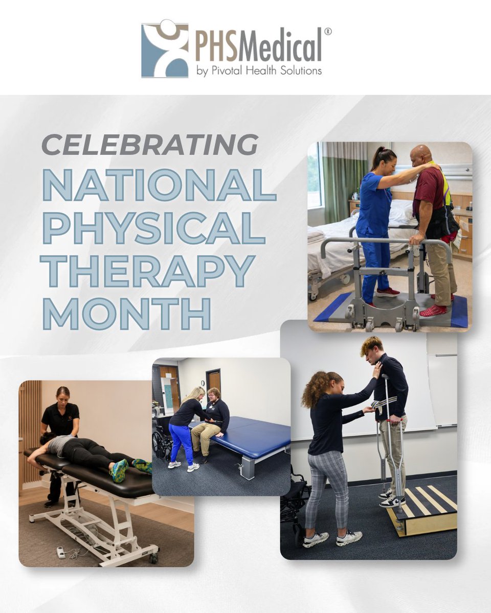 PHSMedical's tweet photo. Happy National Physical Therapy Month! 💙🙌 October is a time to recognize the incredible impact physical therapy has on helping people move better, feel stronger, and get back to doing what they love.

#NationalPhysicalTherapyMonth #PhysicalTherapy #PTMonth #PHSMedical https://t.co/FT6I5JIZTP