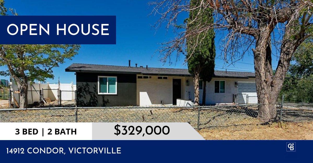 CBHomeSource's tweet photo. OPEN HOUSE!
Saturday, October 3 12:00 PM - 3:00 PM
Sunday, October 4 12:00 PM - 3:00 PM
Come find your dream home with us!
Listed by Fran Fox
Phone: (760) 559-3589
Cell: (760) 559-3589
rltrfox@gmail.com
#openhouse

#cbhomesource #realestate #cblancaster #highdesert... https://t.co/omTArqFGqV