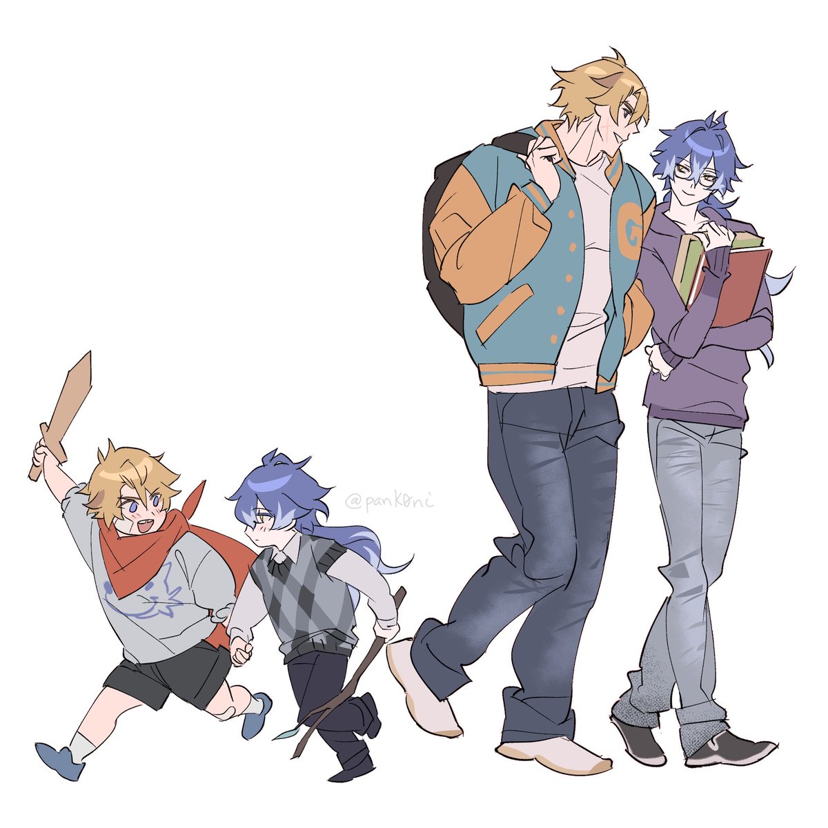 panK0ni's tweet photo. going from childhood sweethearts to highschool sweethearts https://t.co/w8cXaD6wq3