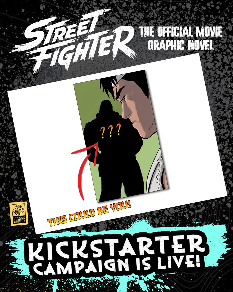 LegendaryComics's tweet photo. Only 3 You Appears left for Street Fighter: The Official Movie Graphic Novel! That’s right — your likeness will appear in the book. Available only on Kickstarter! Back the project now at the link! https://t.co/5NtRoF7iLm 

@Street_Fighter @Legendary @CapcomUSA_  @StreetFighter https://t.co/wWuUKn1PdH