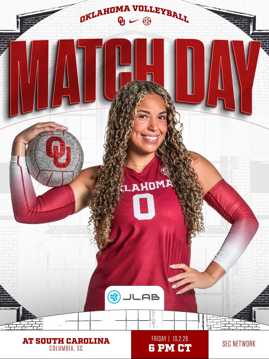 OU_Volleyball's tweet photo. Friday night showdown on SEC Network 📺

🔗 https://t.co/JESD9JrvCS https://t.co/OewZK4JzVS