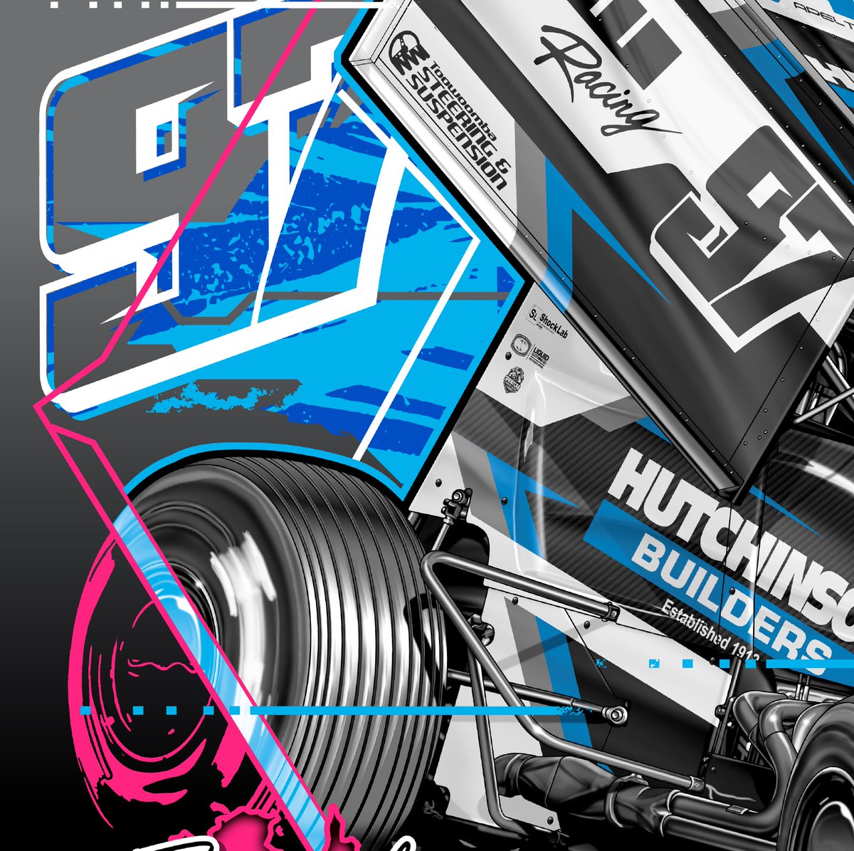 FastTimeStudios's tweet photo. Design done for @tarhlea_apelt for the new season down under. 
Pops of pinks and blues to make this one pop. 
Head over to https://t.co/1MyUx8mGu3 to order yours (probably only available in Australia) https://t.co/VYn3SsrcKU