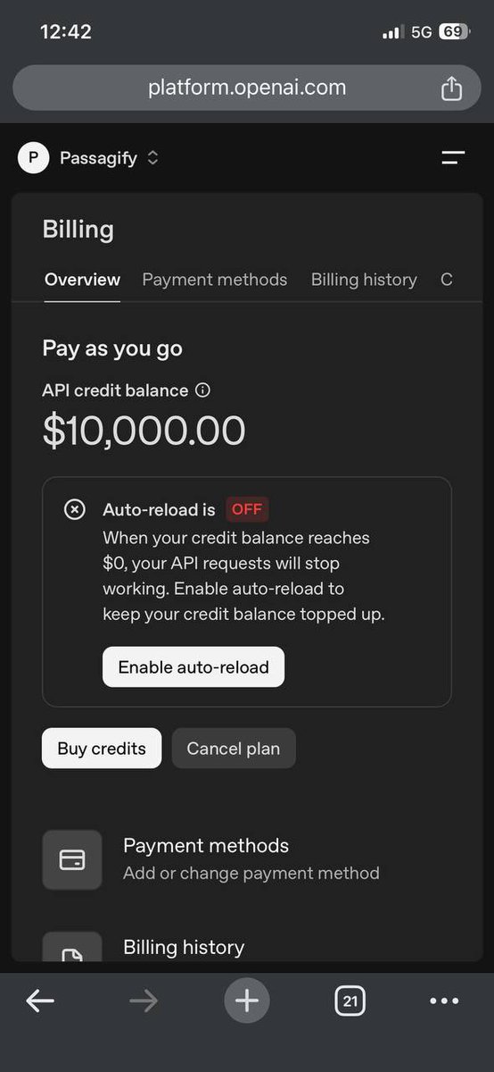 slotdaily's tweet photo. $10k openai credit available for purchase tier 5 ✅.. hmu asap won’t be here for long 💯

#openaicredit #azurecredit #aws #gcp https://t.co/BwMZiUsZNA