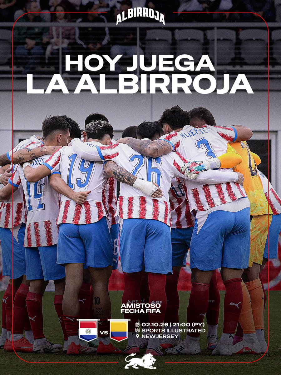 Albirroja's tweet photo. 𝙃𝙤𝙮 𝙟𝙪𝙚𝙜𝙖
𝙡𝙖 𝘼𝙡𝙗𝙞𝙧𝙧𝙤𝙟𝙖

🇵🇾 🆚 🇨🇴 https://t.co/kekYpbsjA1