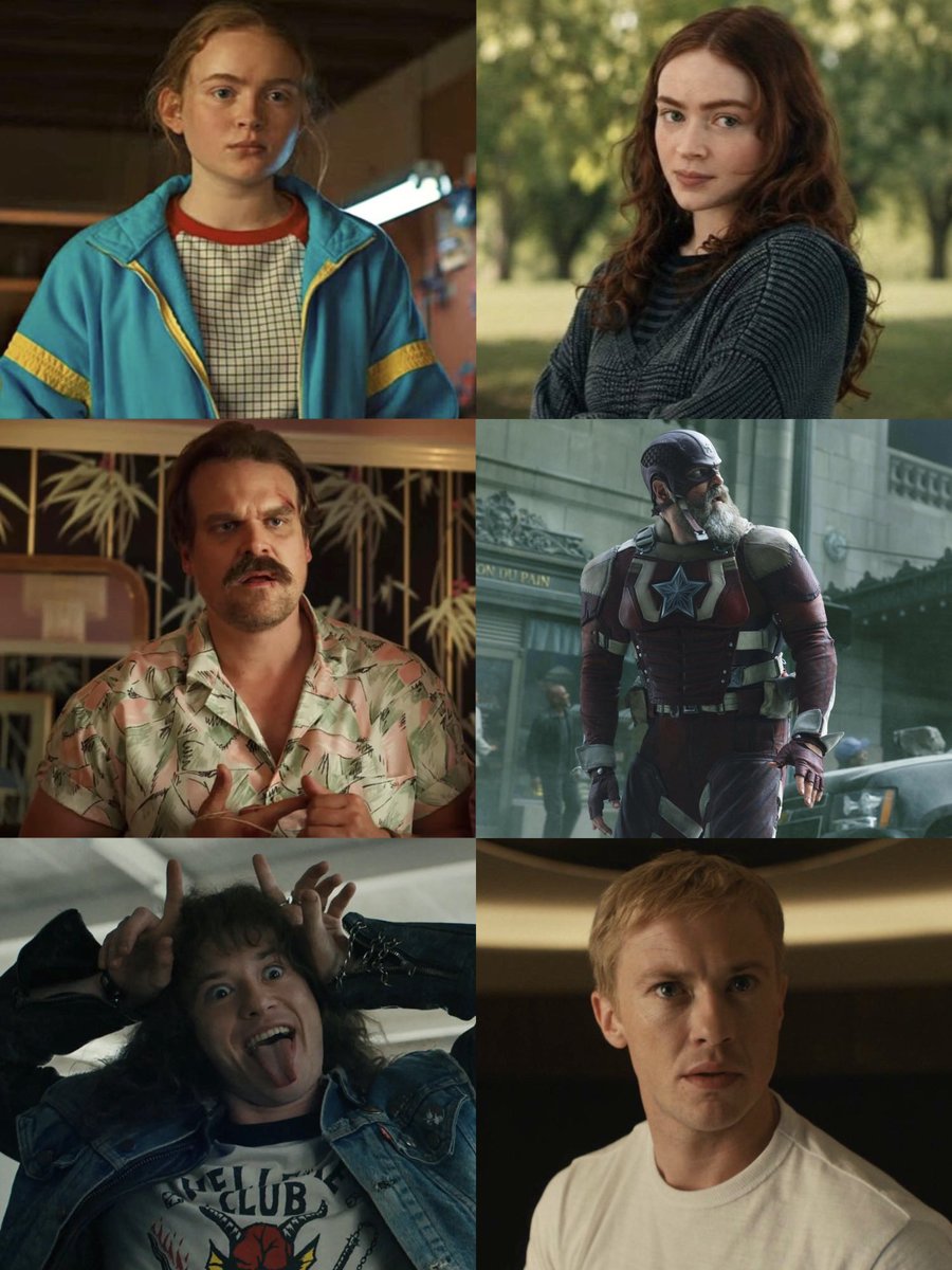 StrangerNews11's tweet photo. Actors who appeared in Stranger Things before joining the MCU. https://t.co/5VxVqdUdxO
