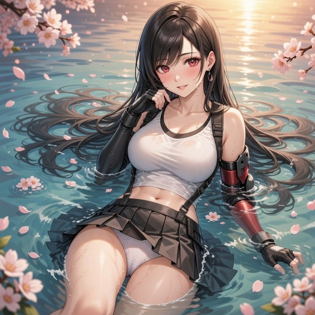 RedBeard420Sir's tweet photo. Just relaxing in the water #Tifa #FFVII #FinalFantasy #Water #Cute https://t.co/TVzZhEHZGC