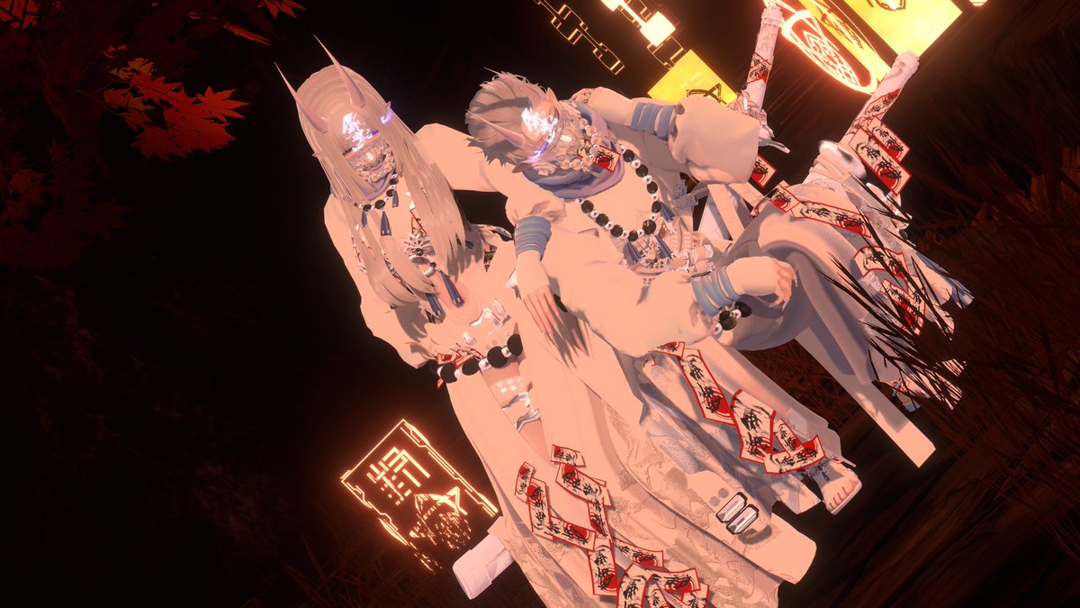 n1r_vrc's tweet photo. おはよ〜
買ってから眠らせてた衣装
着てみました😈🤍🩵

鬼 連

#Dimgray 
#Minase3D
#LUMINA_EX https://t.co/VXsaIhRYo2