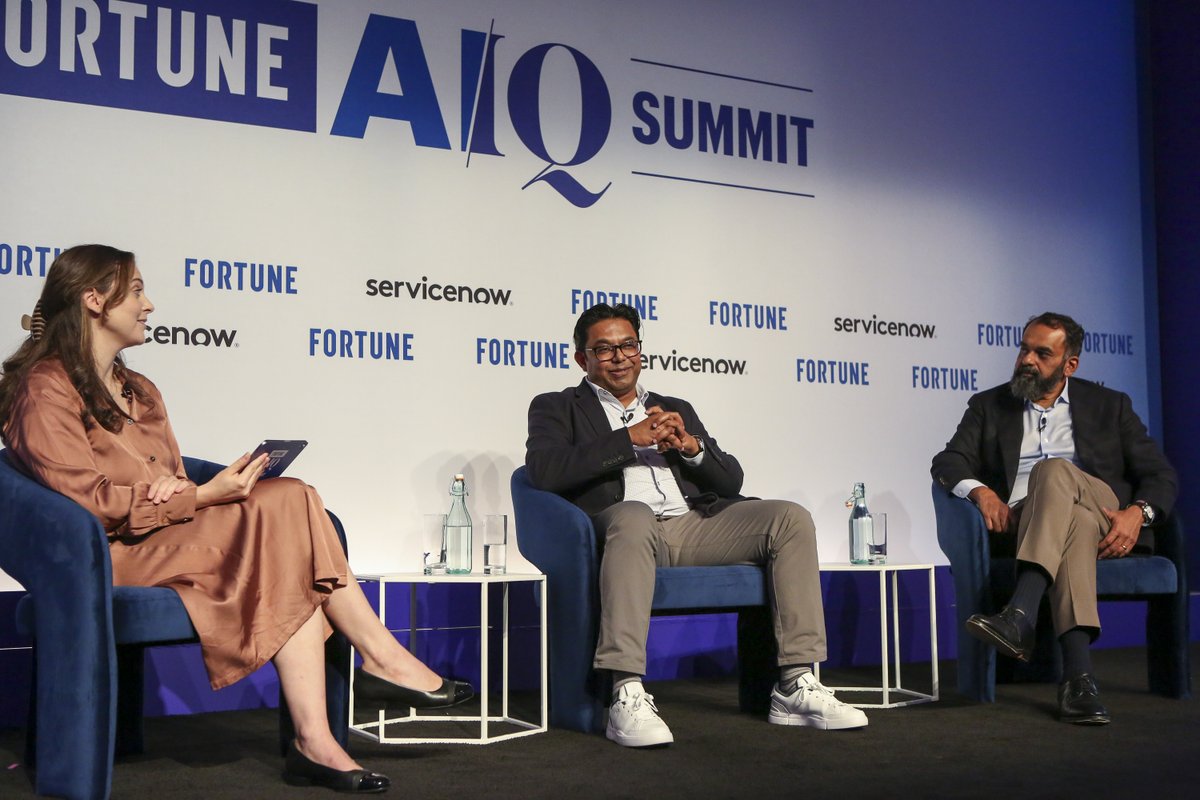 FortuneMagazine's tweet photo. That's a wrap on the #FortuneAIQSummit, where #FortuneAIQ75 executives and senior leaders explored how they’re successfully putting AI to work across their organizations, including: 

➡️ @BankofAmerica Chief Technology and Information Officer Hari Gopalkrishnan
➡️ @HPE EVP and Chief People Officer Stacy Dillow
➡️ @honeywell CTO Suresh Venkatarayalu
➡️ @ServiceNow President Global Customer Operations Paul Fipps 
➡️ Future Today Strategy Group Founder and CEO @amywebb 
… and many more!

🔗 Catch what you missed here: https://t.co/mq45zdzTXB