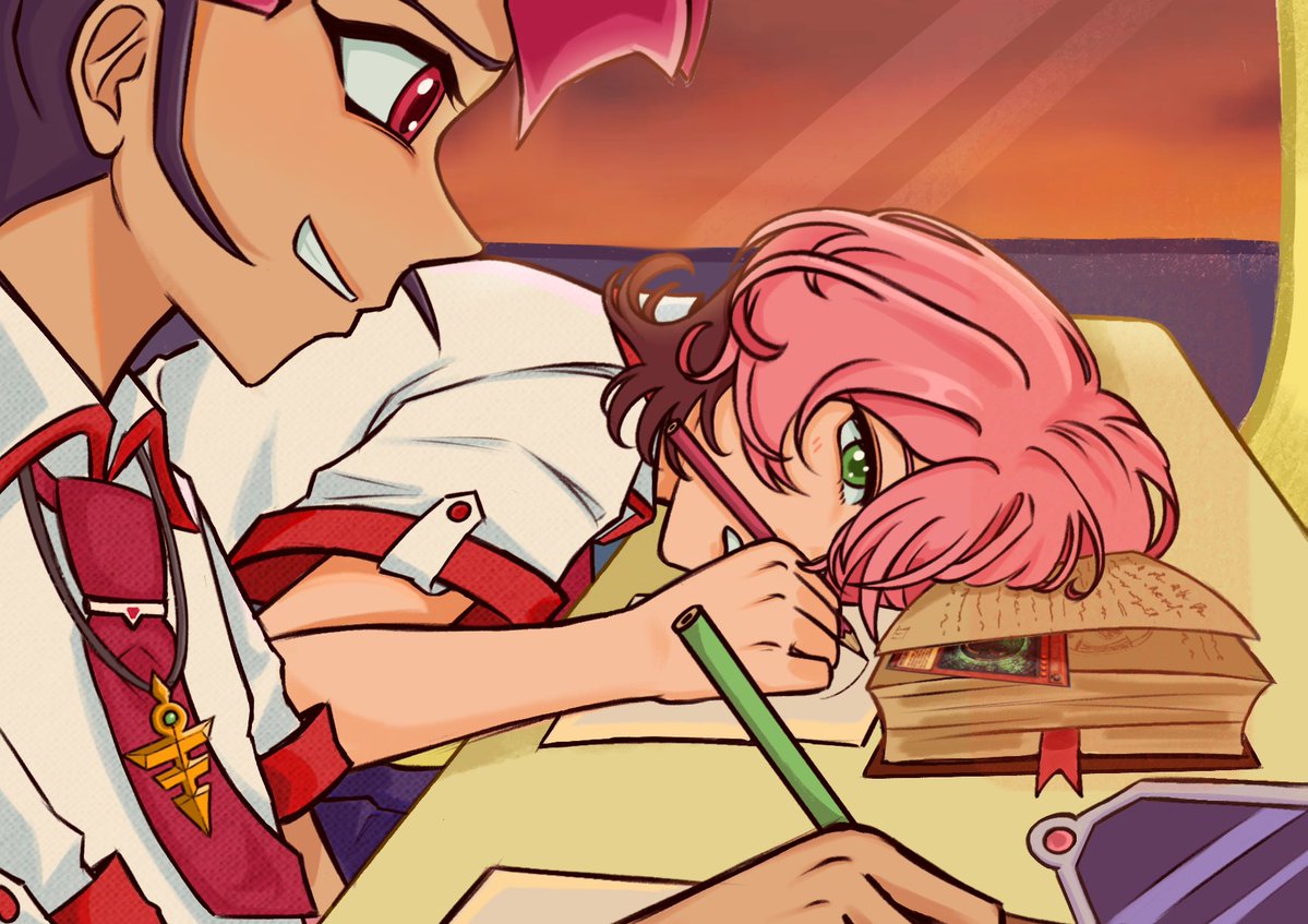 chronomachu's tweet photo. Are the two of you even listening during the lecture? but whatever, class is almost dismissed anyway… https://t.co/yP1w8udDt4
