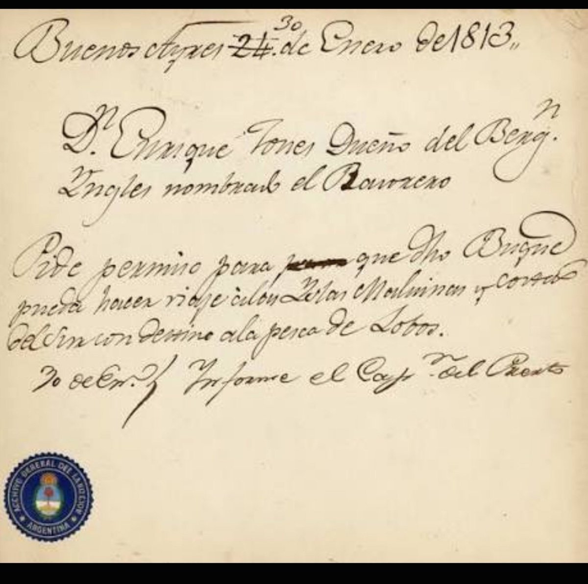 NosTapoElAgua's tweet photo. En 1813 los británicos pedían permiso a Buenos Aires para ir a las Islas Malvinas @pabloquirno @pldocmd @DSCairns https://t.co/QrXL50MadT