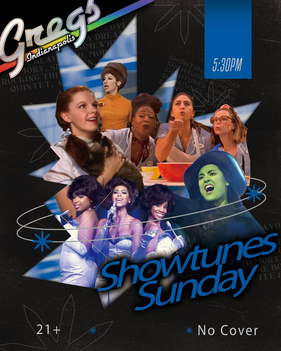 GregsOurPlace's tweet photo. SUNDAYS!

Join us for Showtunes Sunday, each weekend, at 5:30pm. https://t.co/bJvNiNgowl