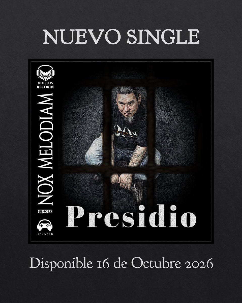 noxmelodiam's tweet photo. Presentamos la portada de nuestro nuevo single PRESIDIO. Disponible en todas las plataformas el próximo 16 de Octubre.
#NoxMelodiam #NewSingle #RockTico #MusicaCostarricense https://t.co/fe0sy7MIG0